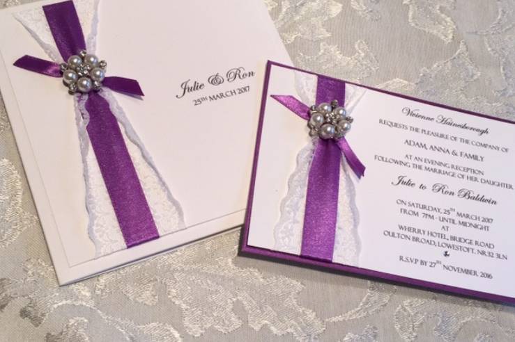 Bespoke wedding invitations