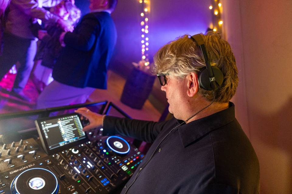 Focused DJ performance