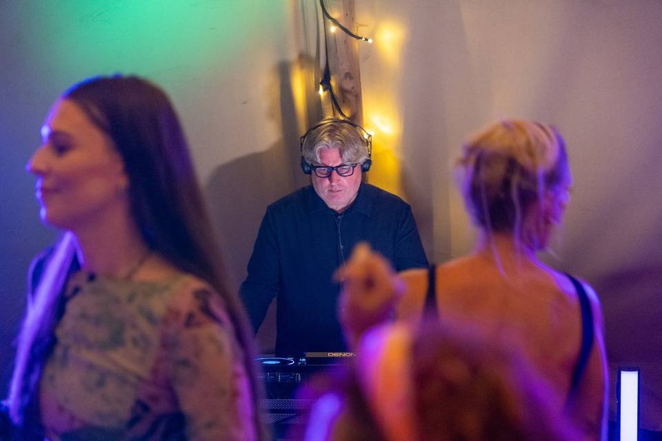 Guests dancing near DJ