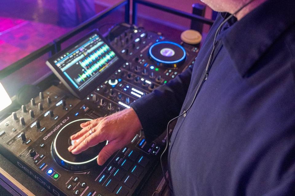 Side view DJ performance