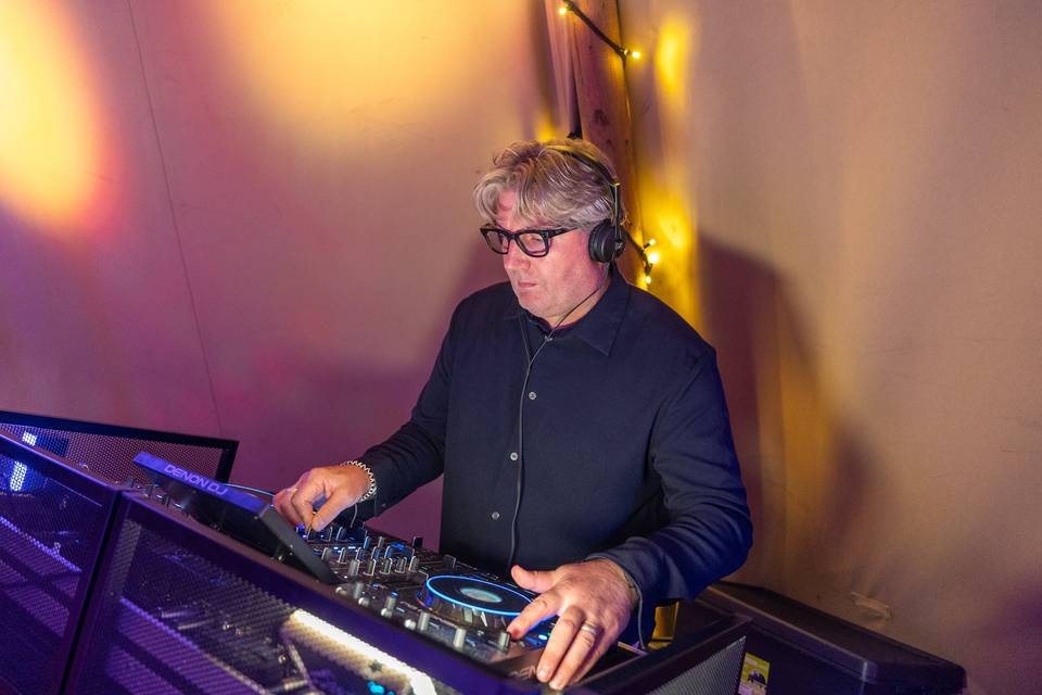 Warm glow DJ performance