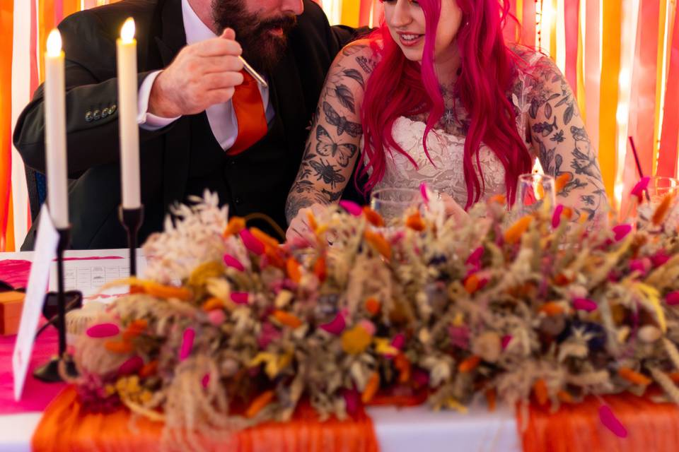 Even the Bride and Groom play!