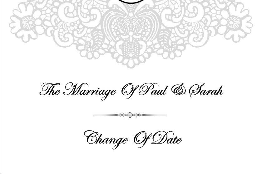 Wedding Change The Date Cards