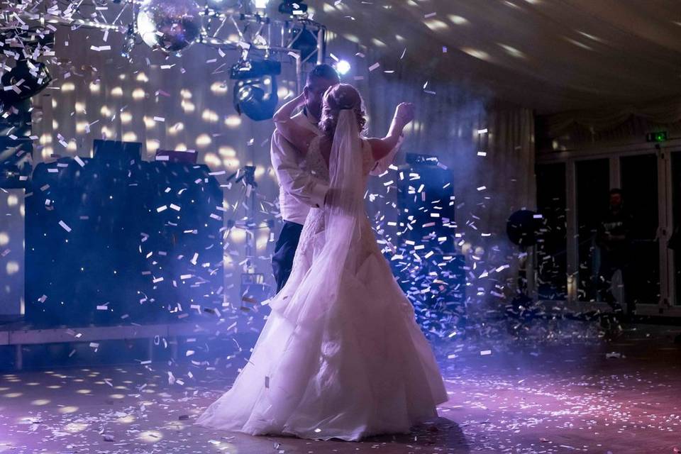 Dancing as the confetti falls