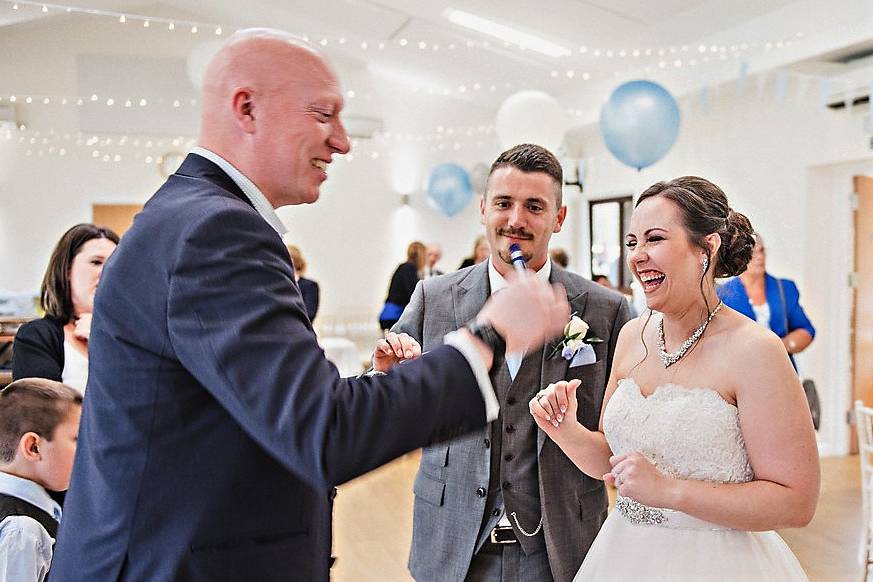 Close up wedding magician