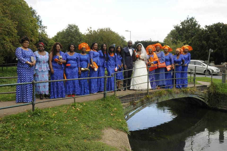 Lady's in blue