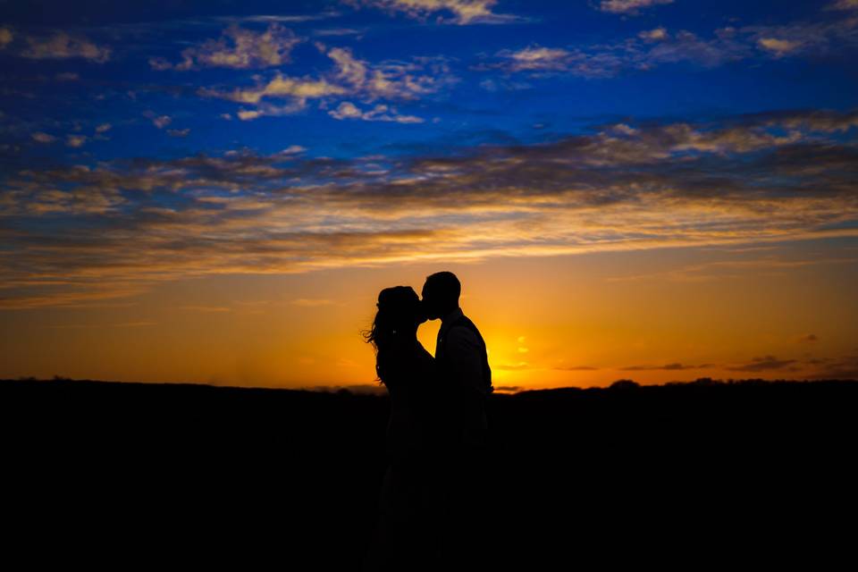 Sunset kiss at Dodford Manor