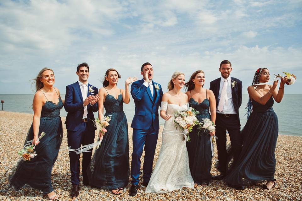 Group shots on the beach