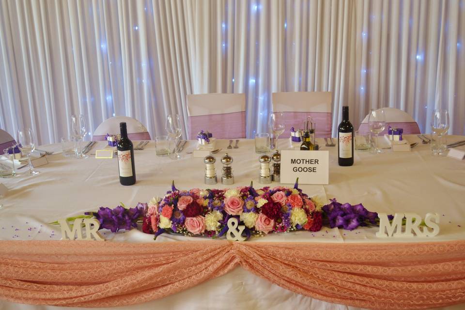 Head table decor