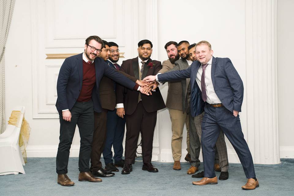 Groom and Friends