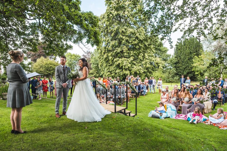 Outdoor ceremony in the Gazebo