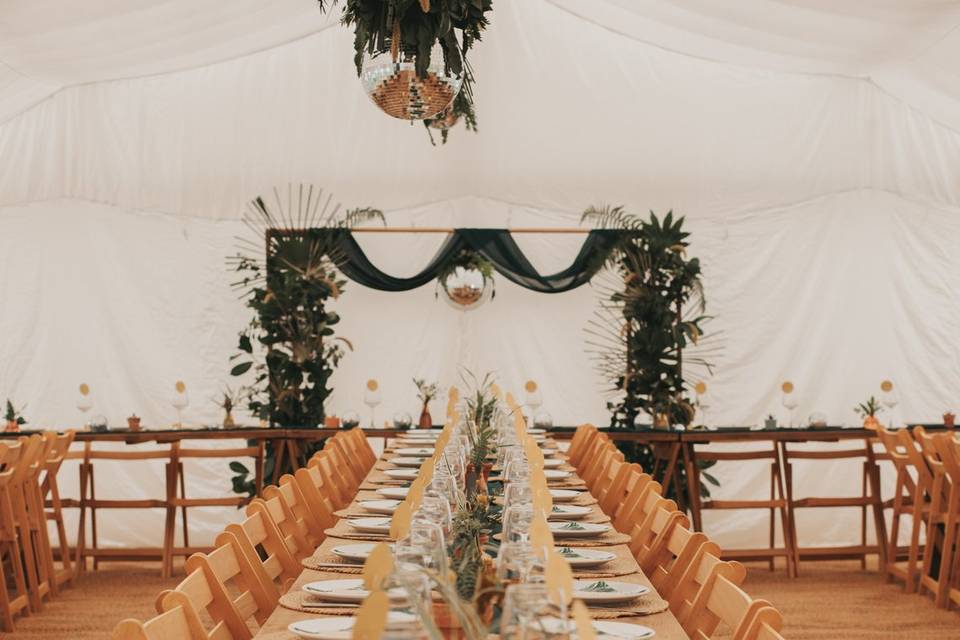 Tropical oasis marquee styling