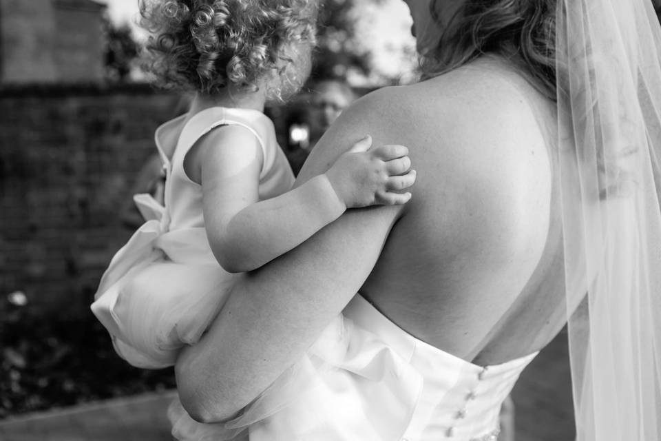 Bride and daughter