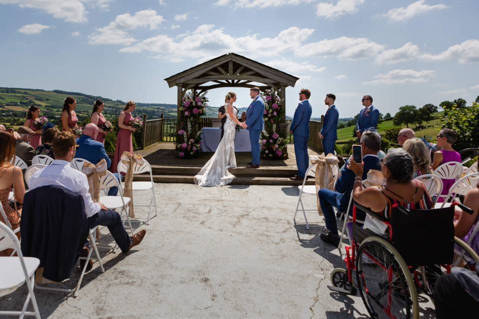 Open air wedding photography