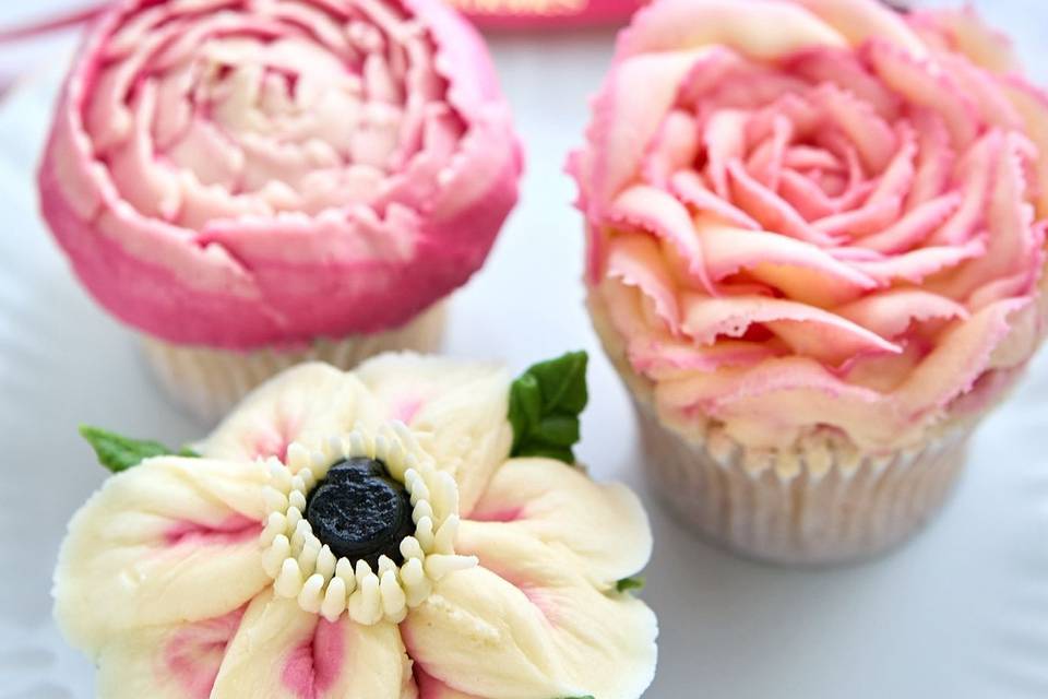 Flower cupcakes