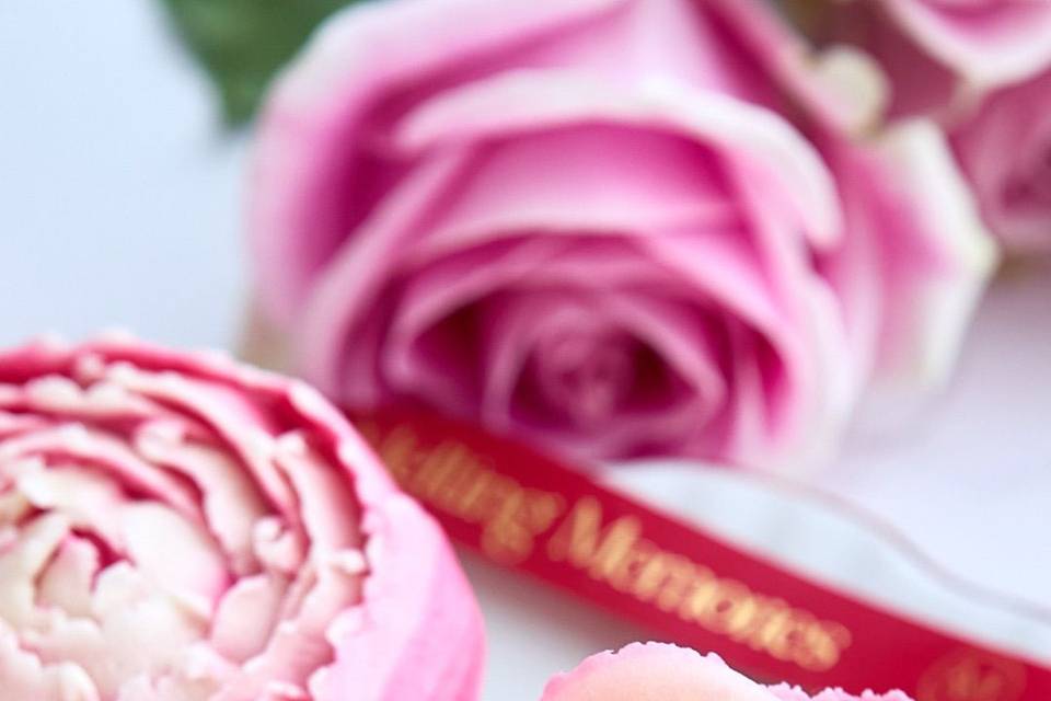 Pink rose cupcake