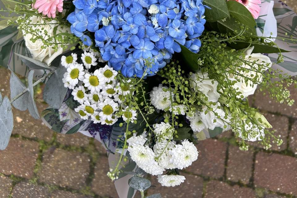 Blue Hydrangeas Bouquet