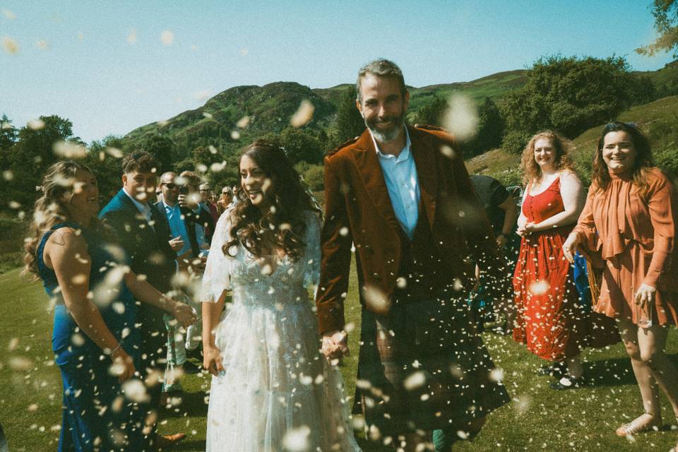 Confetti in the mountains