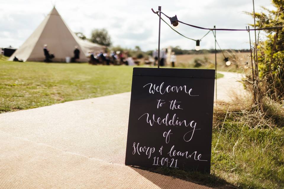 Welcome to the Wedding sign