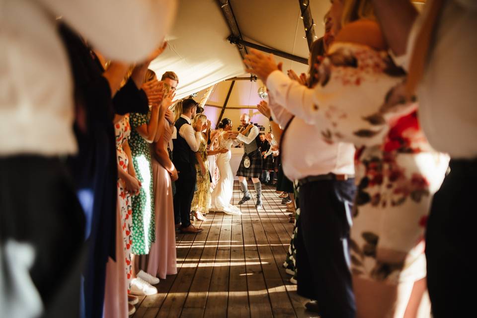 Dancing in the tipis