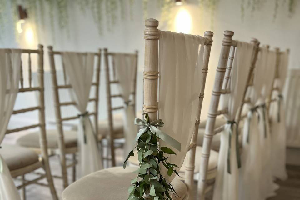 Foliage chair decor