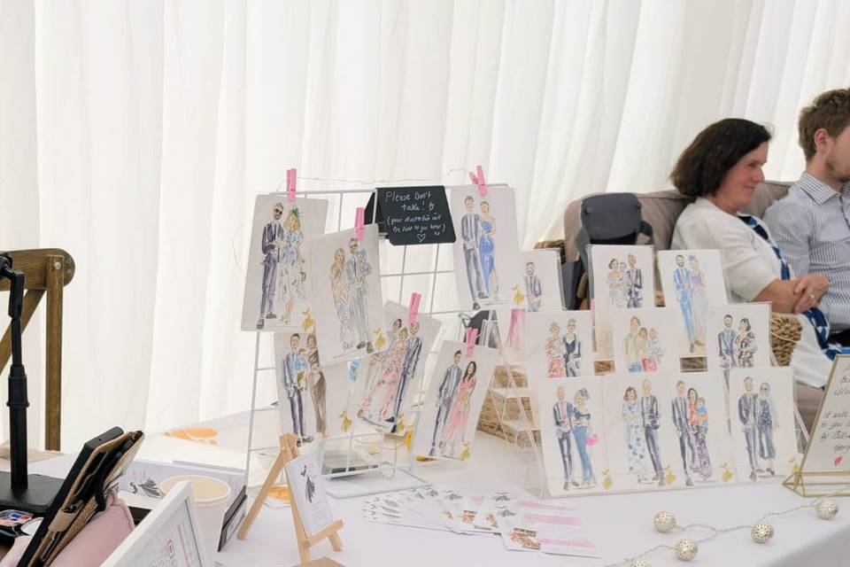Live illustration set up