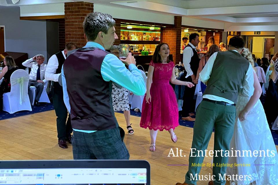 Dancers at wedding