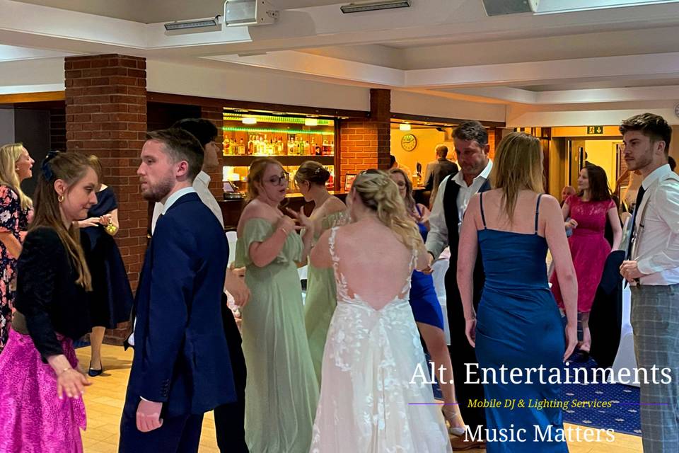 Bride & Guests on the floor