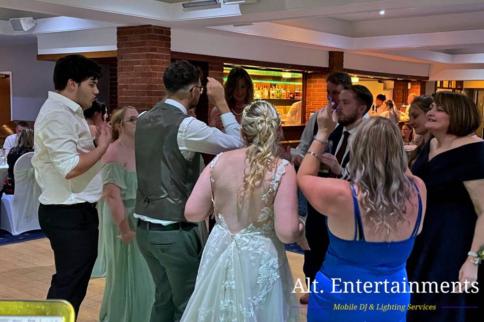 Bride & Guests Dancing