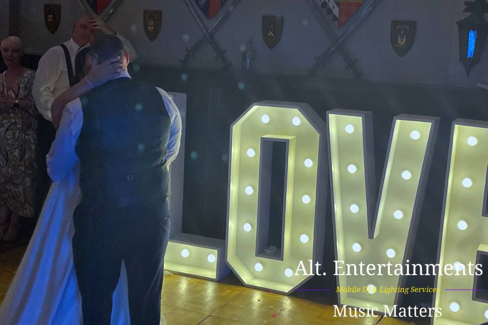 First Dance at Feathers ludlow