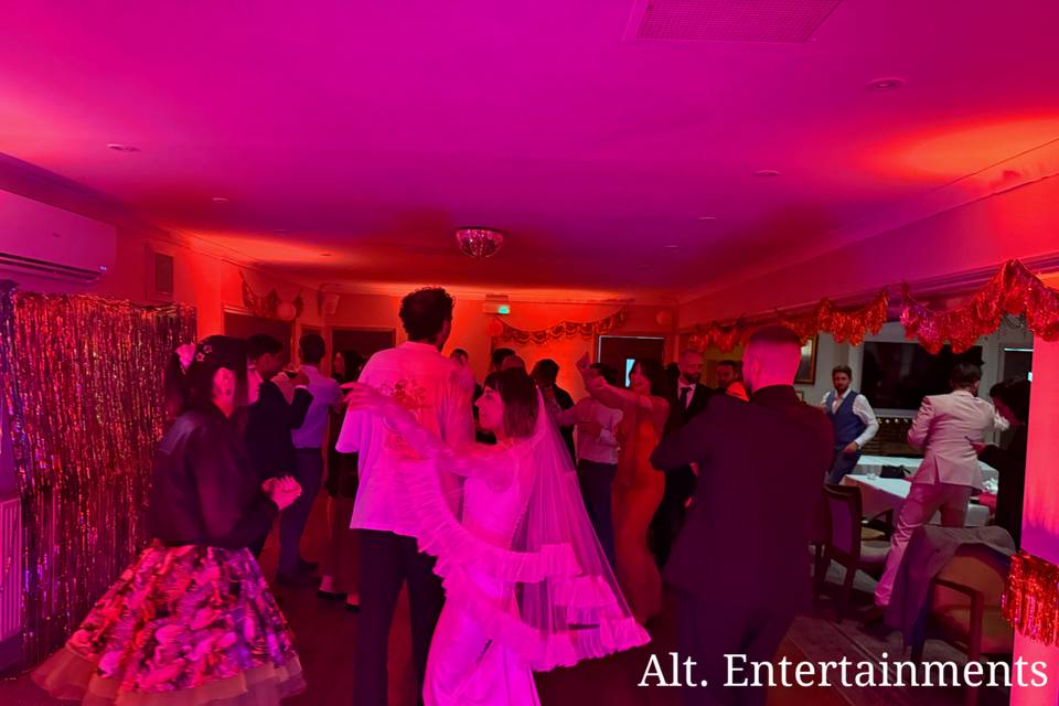Bride on the floor