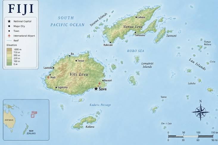 Fiji Map