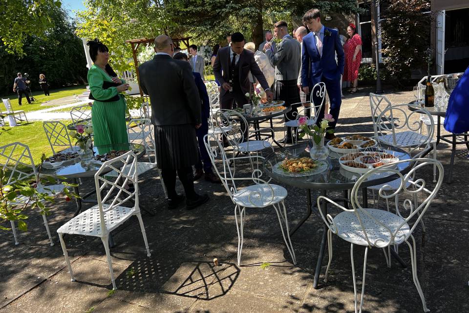 Patio next to bandstand