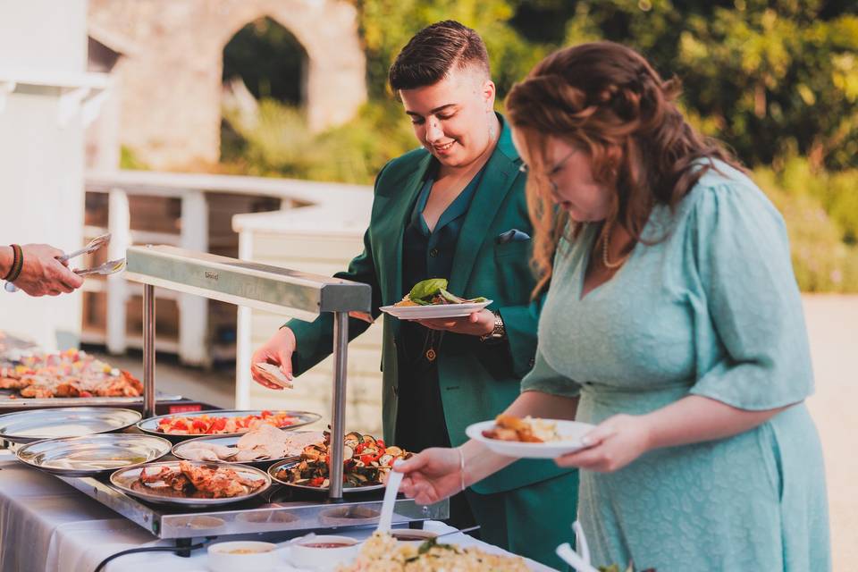 BBQ in the courtyard