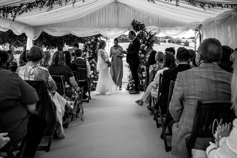 Romantic wedding ceremony crea