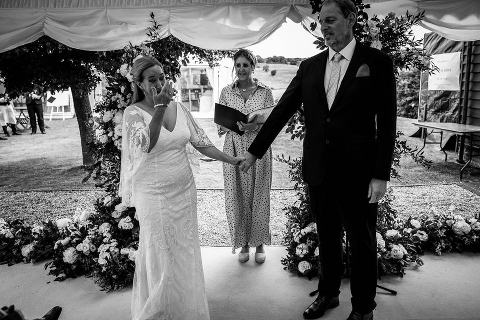 Romantic wedding ceremony crea
