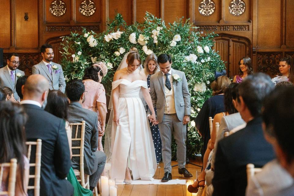 Celebrant delivering a meaning