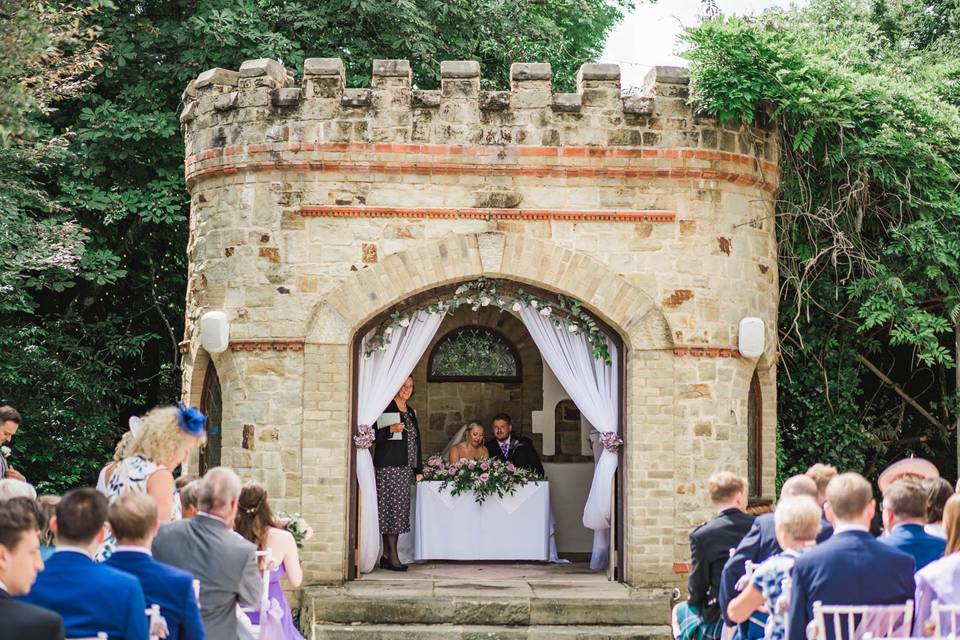 Little castle outdoor wedding