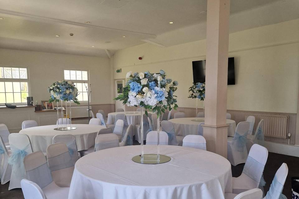 Blue Centerpieces