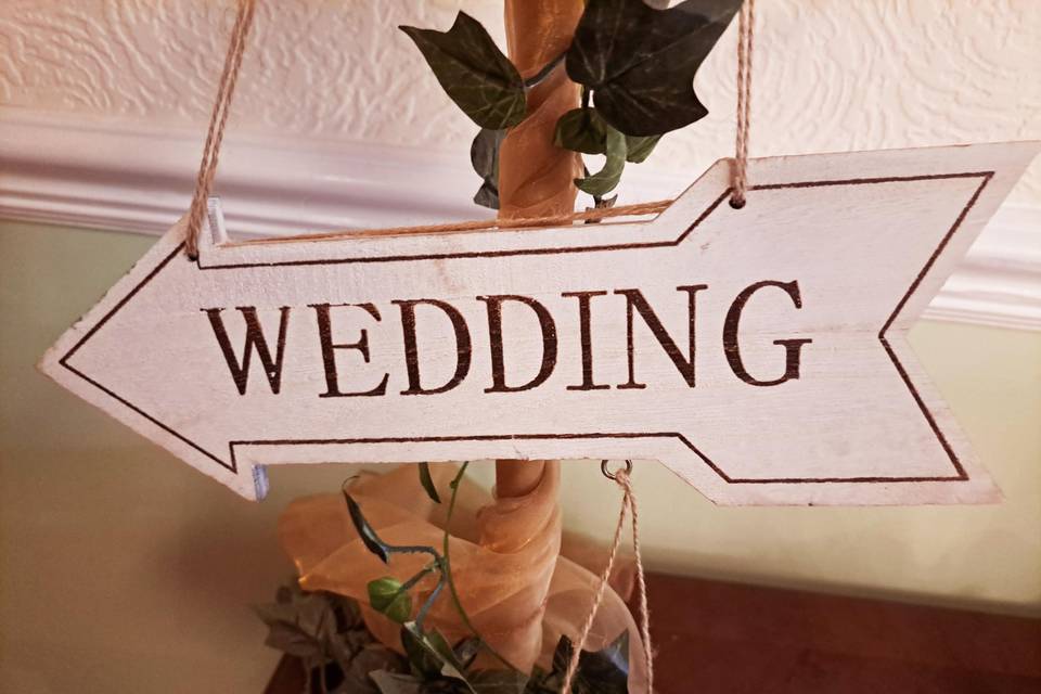 Wedding sign