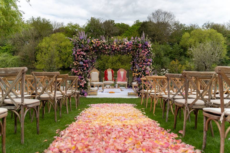 Blossom-lined path to forever.
