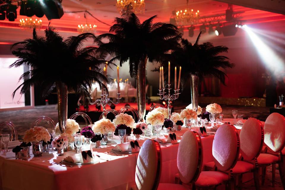 Glamorous tablescapes.