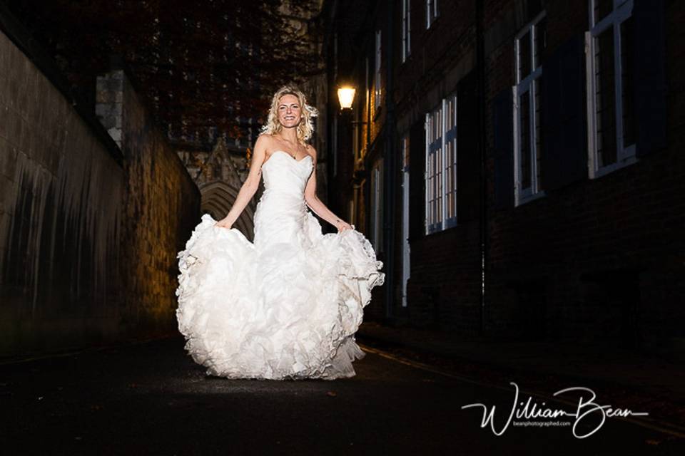 Bride in the Street Light