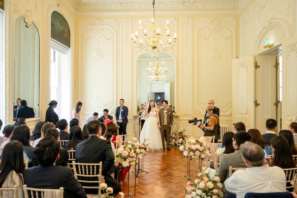 Music Room, Wedding ceremony