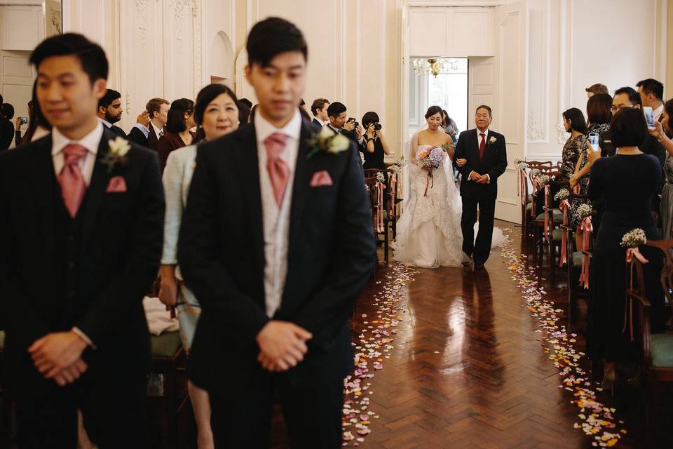 Walking down the aisle