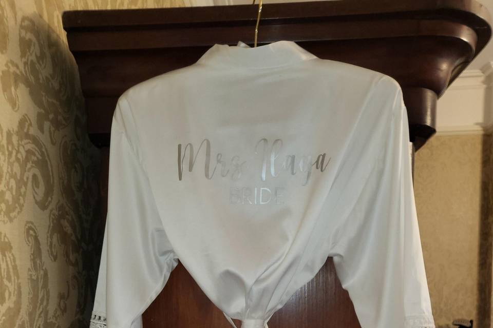 Brides dressing gown