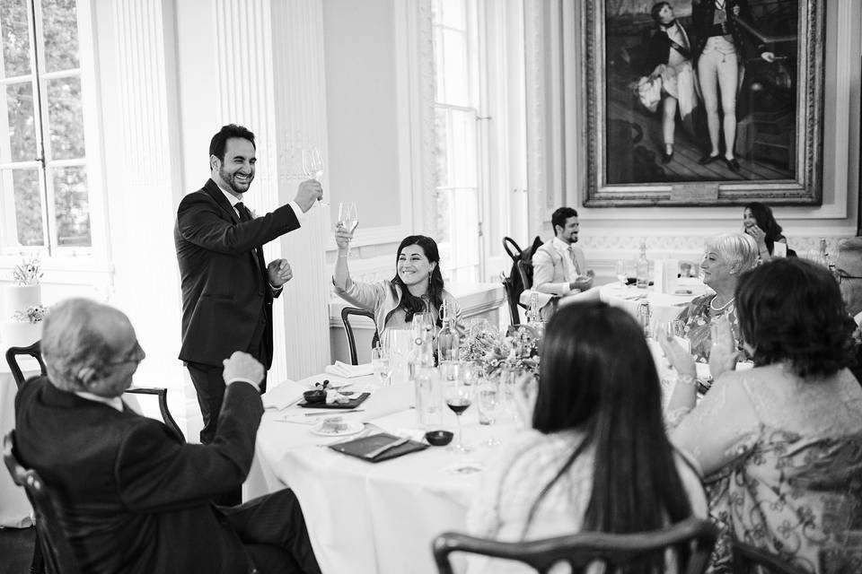 Cheers! In the Council Room