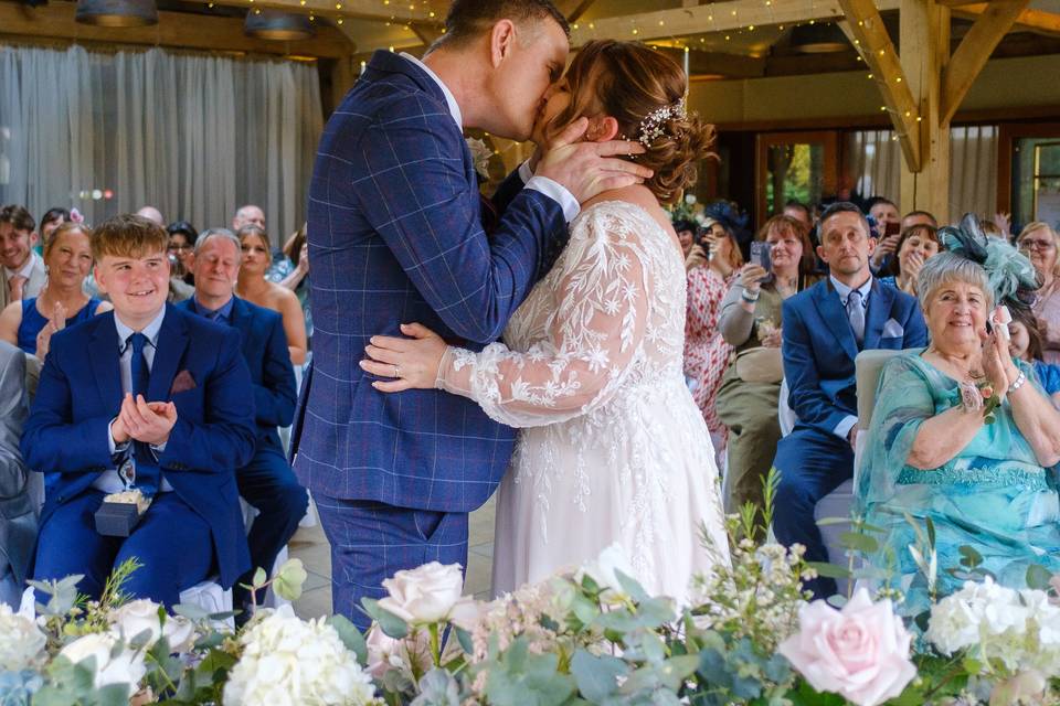 First kiss as married couple