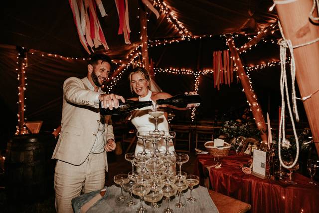 Champagne tower