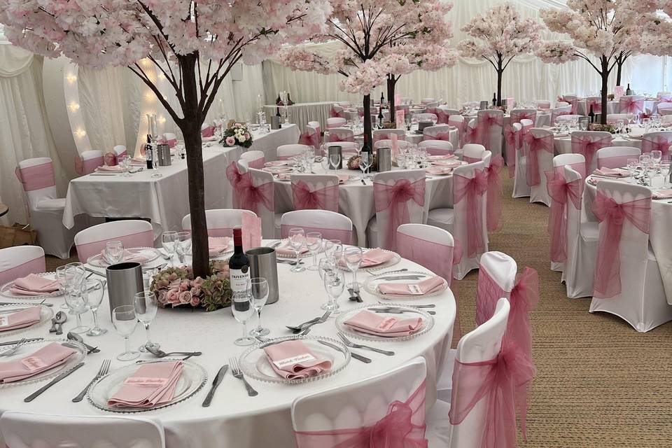 Blossom tree centrepieces